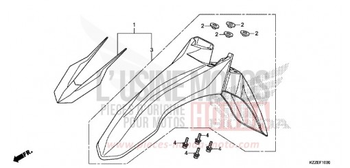 FRONT FENDER CRF250RLAJ de 2018